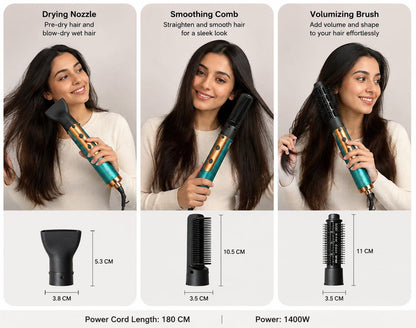 3-in-1 Hot Air Hair Styler & Volumizing Brush | Dry, Straighten & Curl